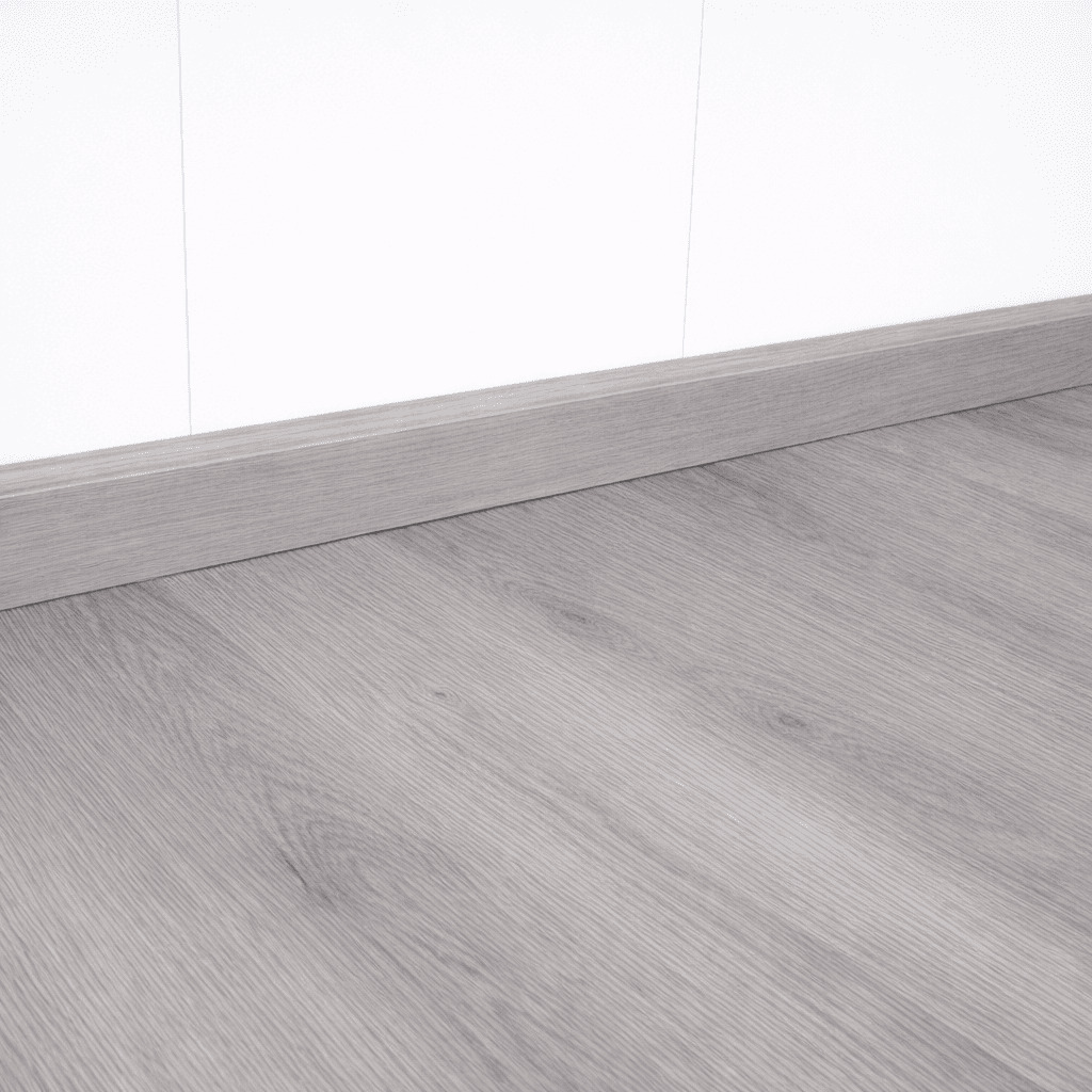 Rodapié PVC Efecto Madera Natural Gris con Suelo SPC