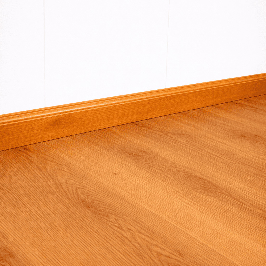Rodapié PVC Efecto Madera Natural Teca con Suelo SPC