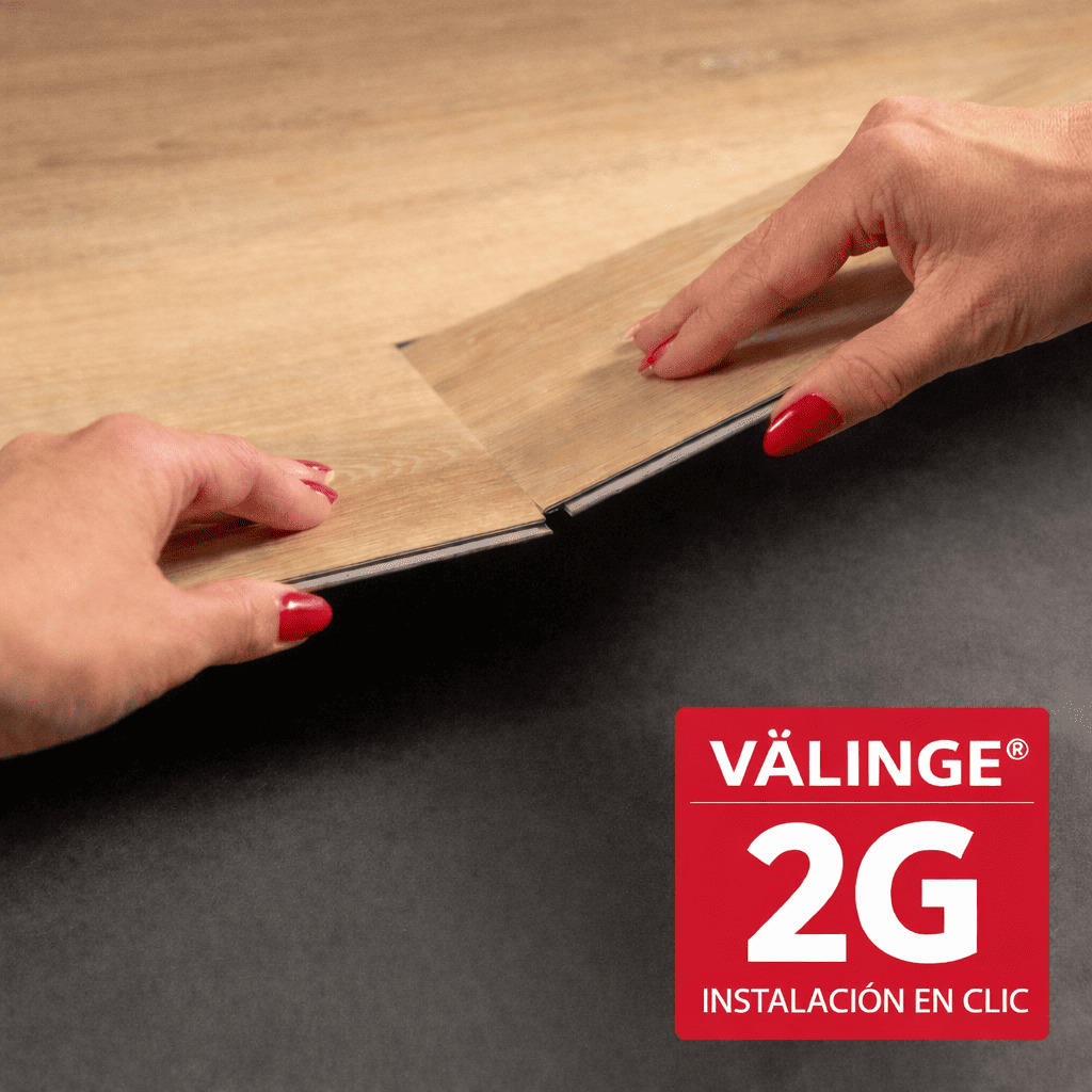 Suelo Vinílico SPC Clic Välinge Efecto Madera Natural