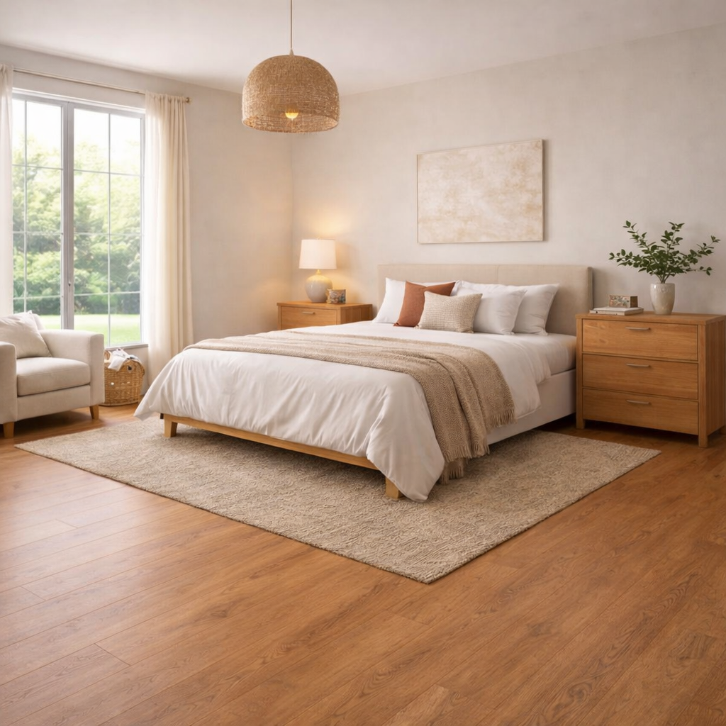 Suelo Vinílico SPC Clic Efecto Madera Natural Teca