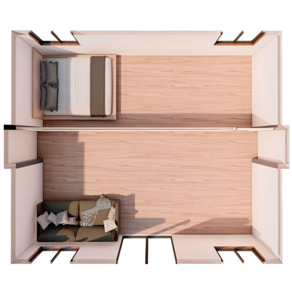 Casa Prefabricada Formentera 26 m² opción 2