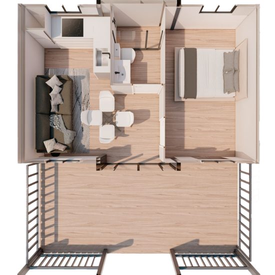 Casa Prefabricada Santorini opción 1