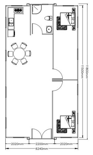 Plano Opcion 2 Casa Prefabricada Mallorca