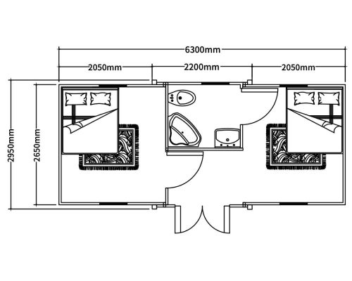 Plano opción 2 Casa Prefabricada Cabrera