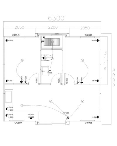 Plano opción 2 Casa Prefabricada Ibiza